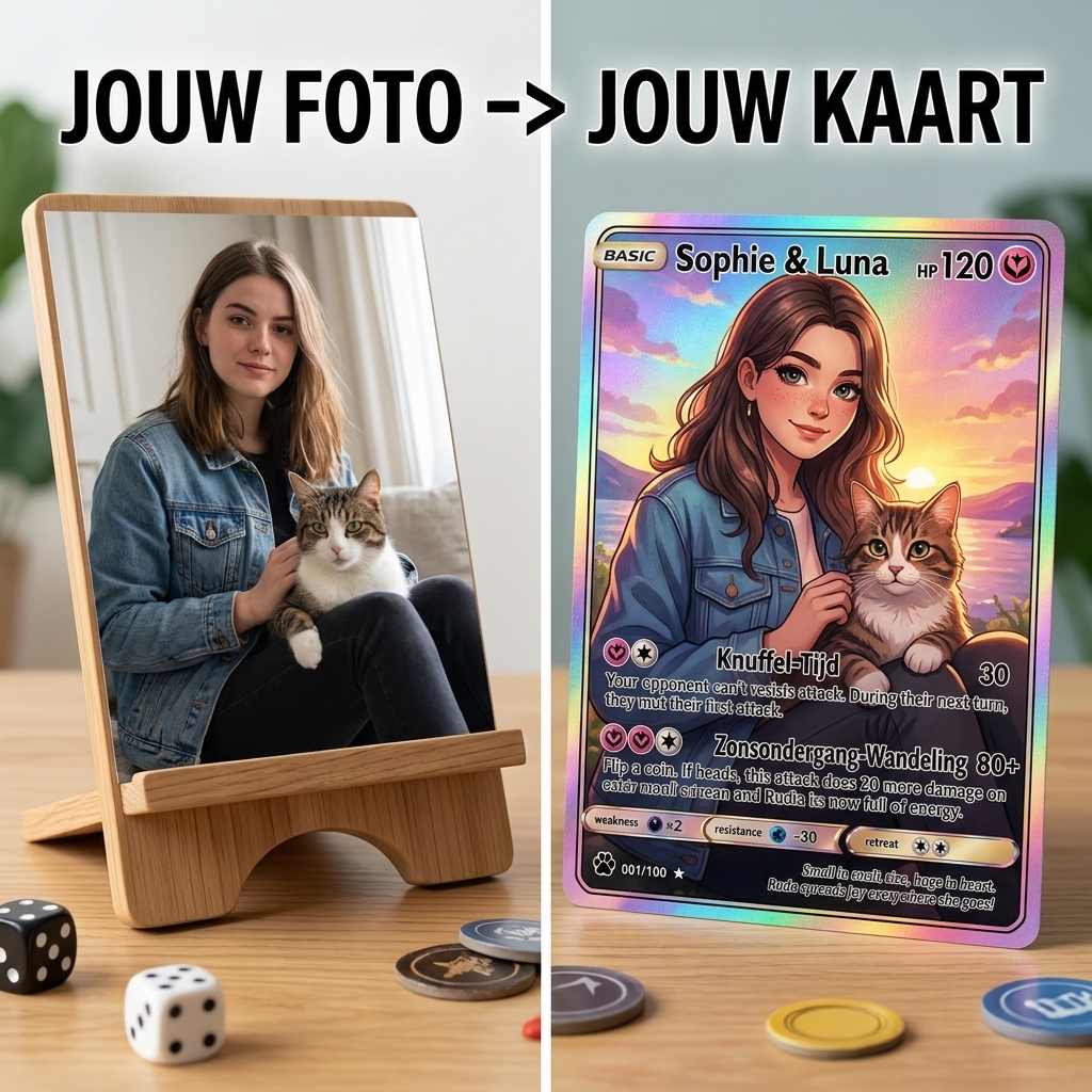 Van originele foto naar gepersonaliseerde kaart